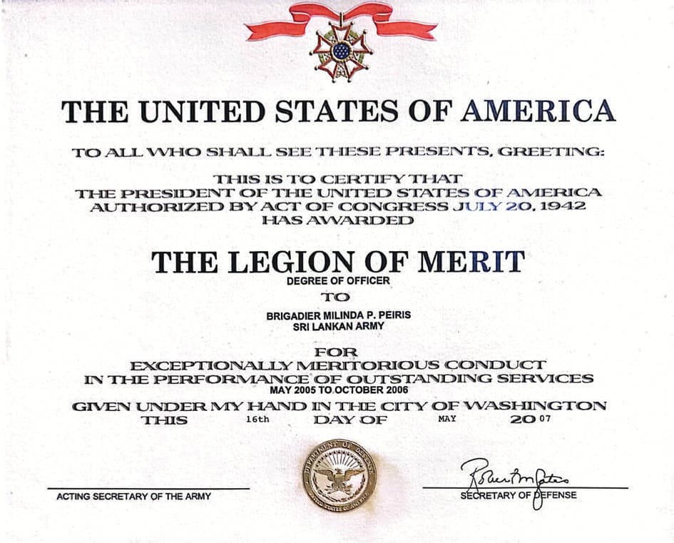 The U.S. Legion of Merit medal