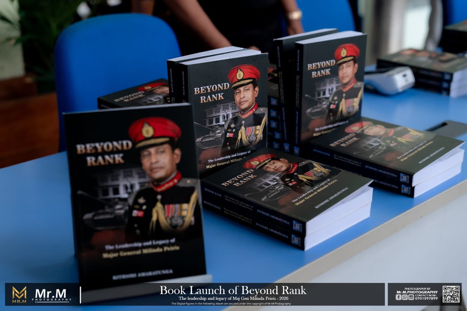Copies of Beyond Rank prepared for the ceremonial launch.